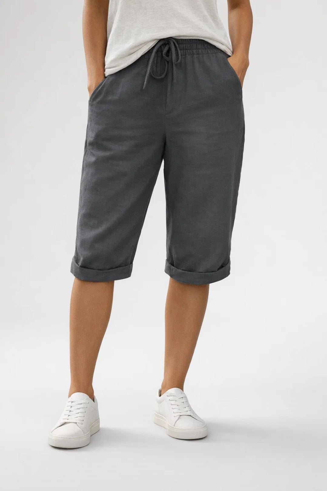 Olivia Drawstring Linen Look Shorts