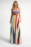 Savannah | Strapless Boho Maxi Dress