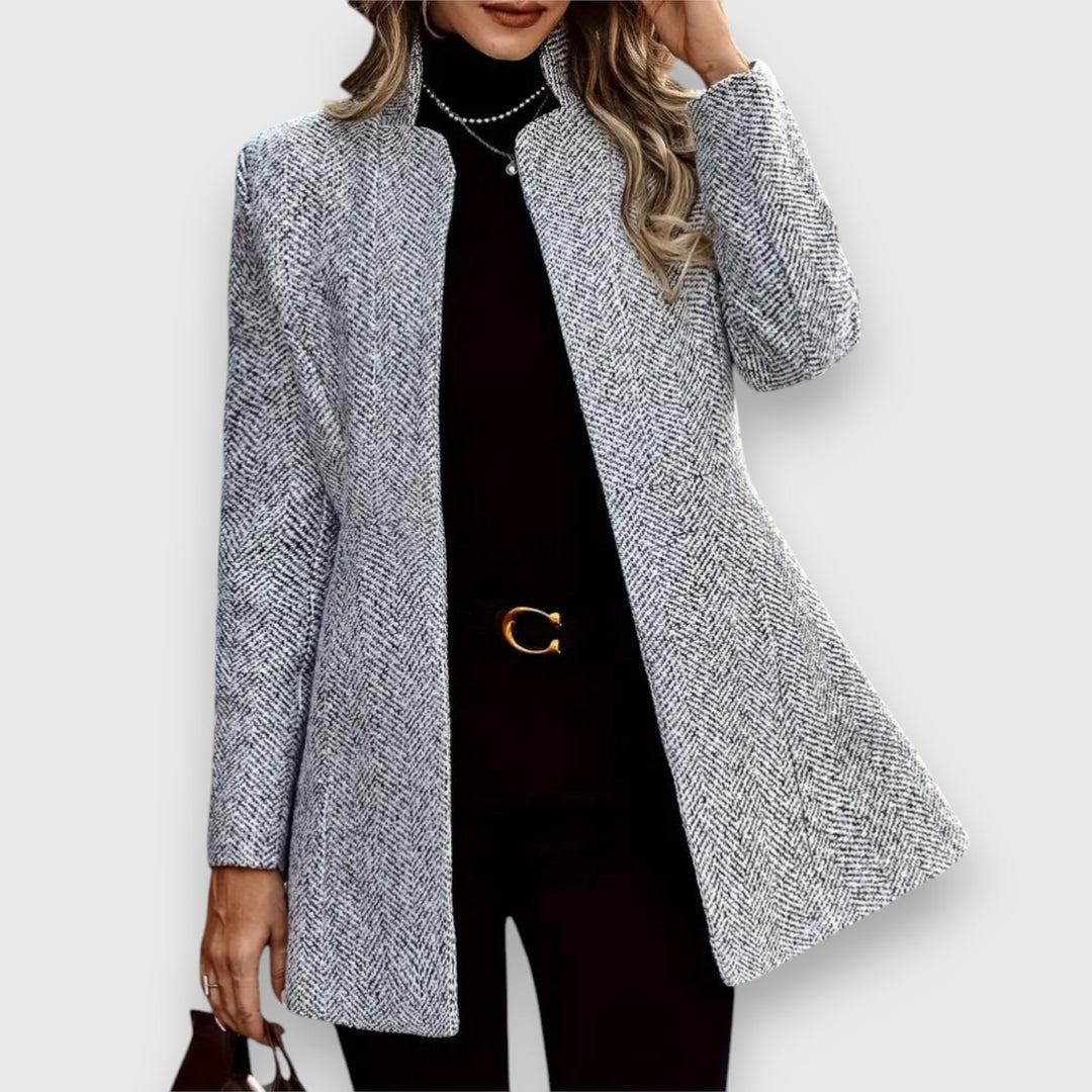 Kate | Longline stand-collar blazer for women