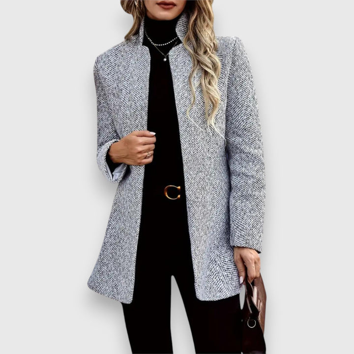 Kate | Longline stand-collar blazer for women