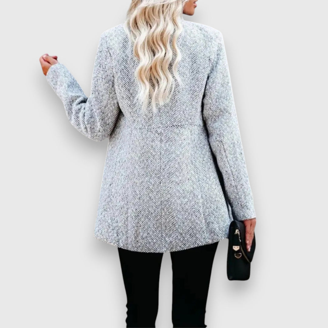 Kate | Longline stand-collar blazer for women