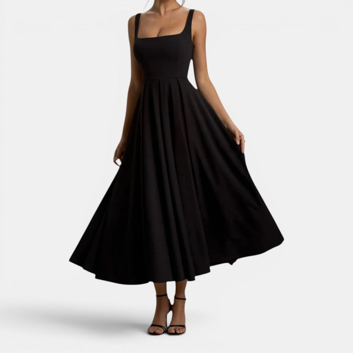 Claire | Strappy Volume-Hem Midi Dress