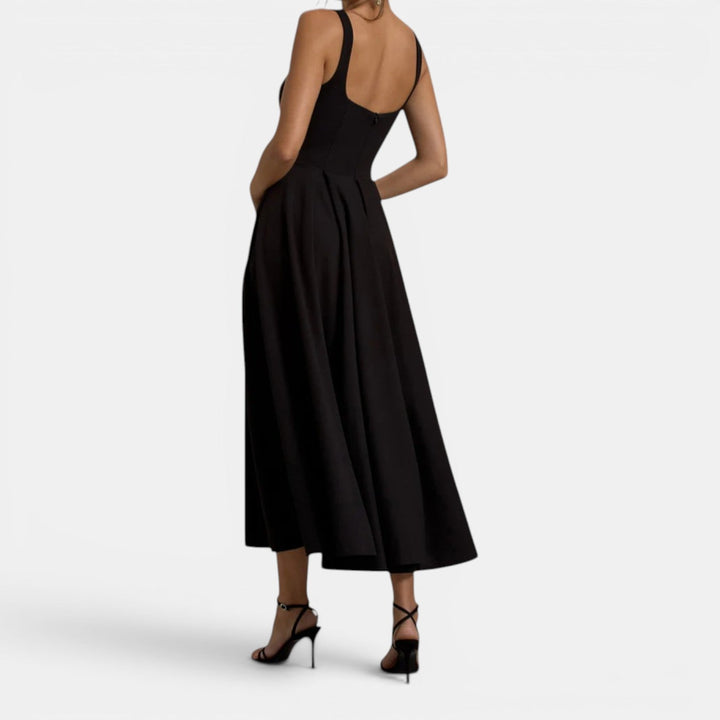 Claire | Strappy Volume-Hem Midi Dress