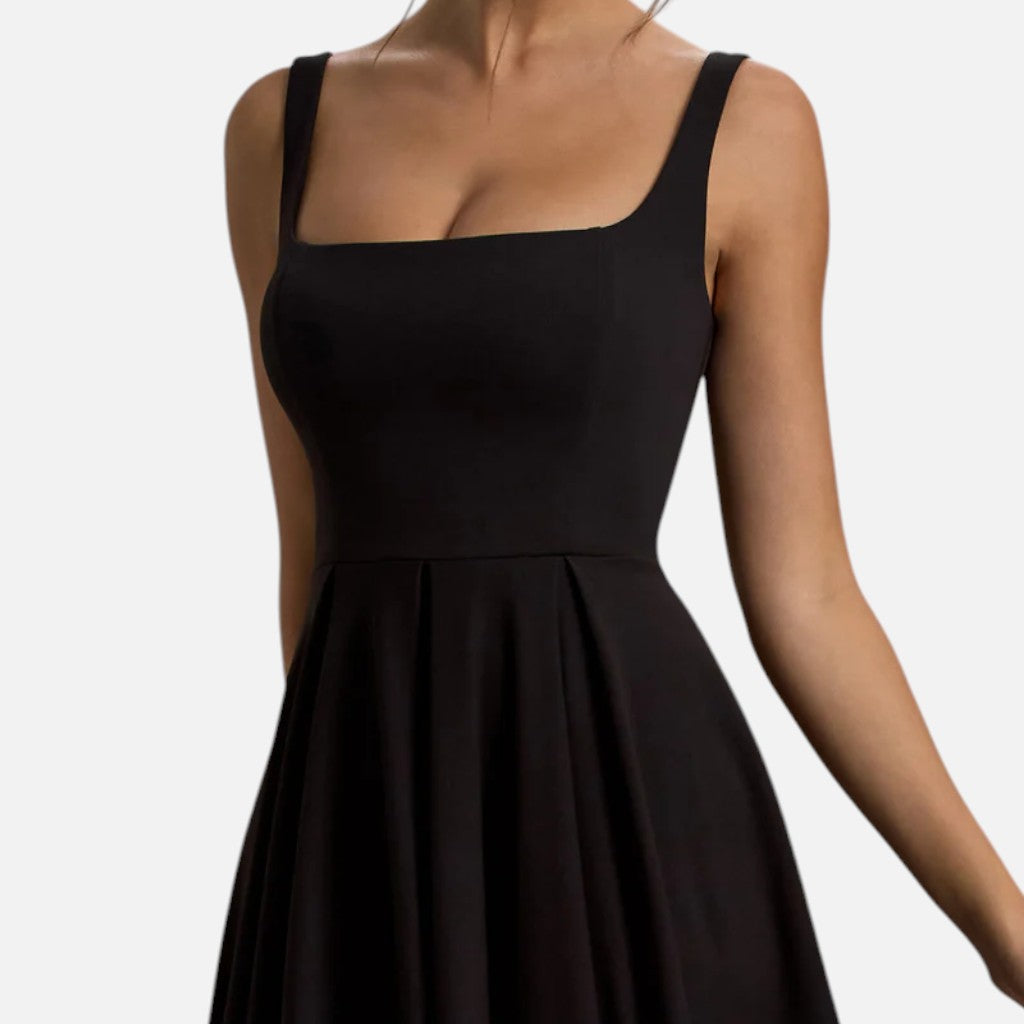 Claire | Strappy Volume-Hem Midi Dress