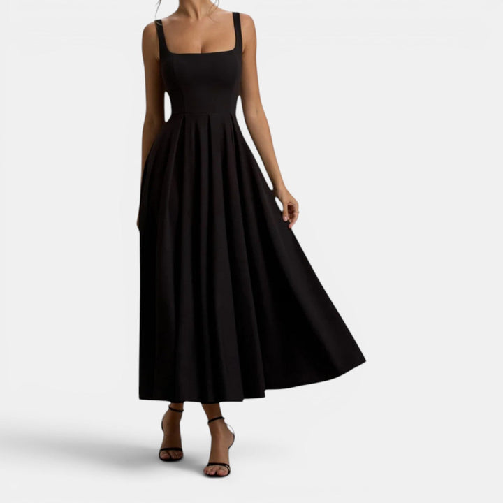 Claire | Strappy Volume-Hem Midi Dress