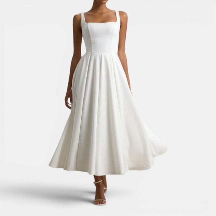 Claire | Strappy Volume-Hem Midi Dress