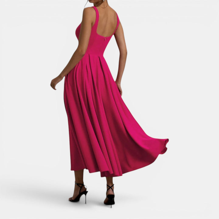 Claire | Strappy Volume-Hem Midi Dress
