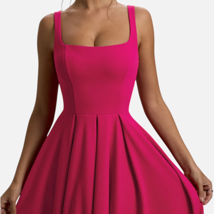 Claire | Strappy Volume-Hem Midi Dress