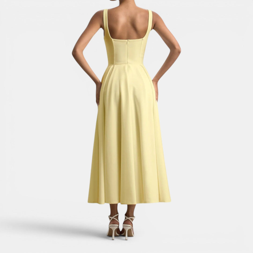 Claire | Strappy Volume-Hem Midi Dress