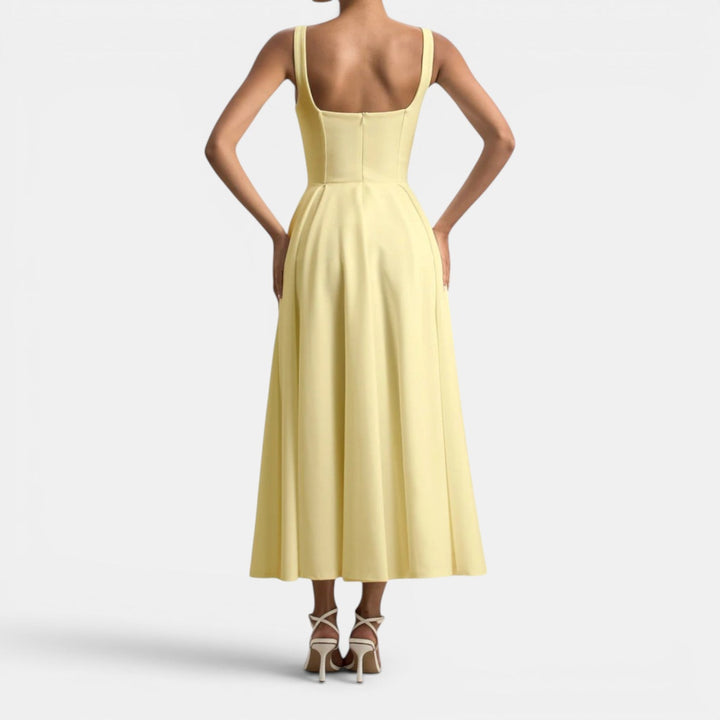 Claire | Strappy Volume-Hem Midi Dress