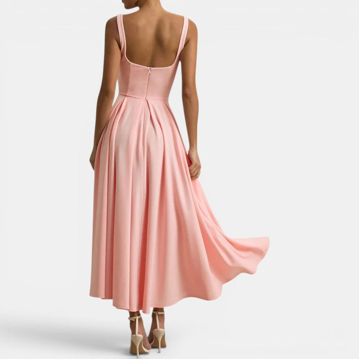 Claire | Strappy Volume-Hem Midi Dress
