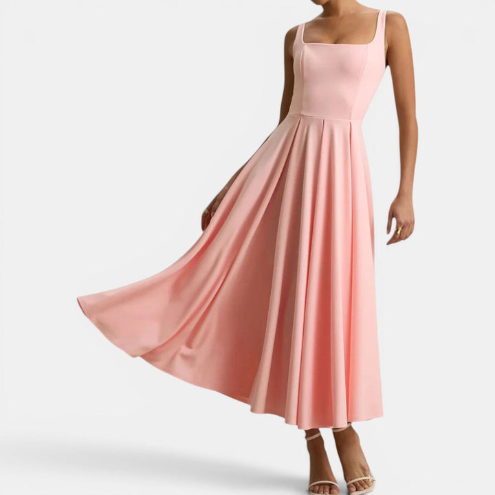 Claire | Strappy Volume-Hem Midi Dress