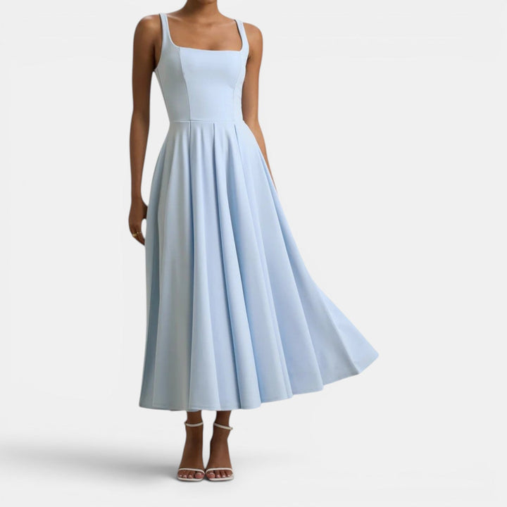Claire | Strappy Volume-Hem Midi Dress