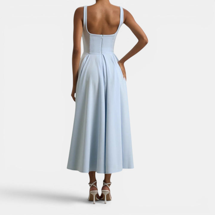 Claire | Strappy Volume-Hem Midi Dress