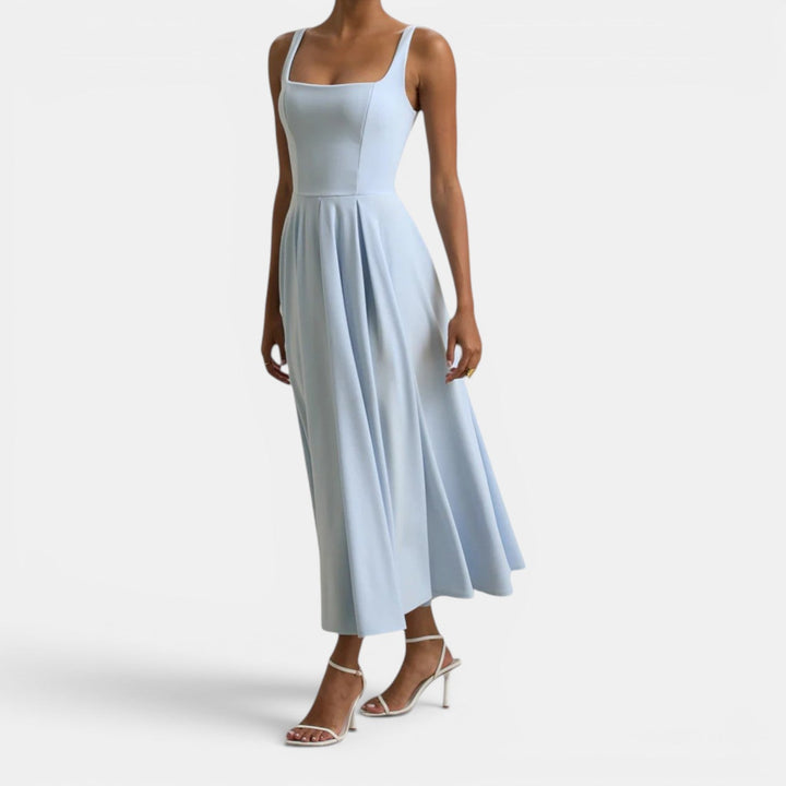 Claire | Strappy Volume-Hem Midi Dress