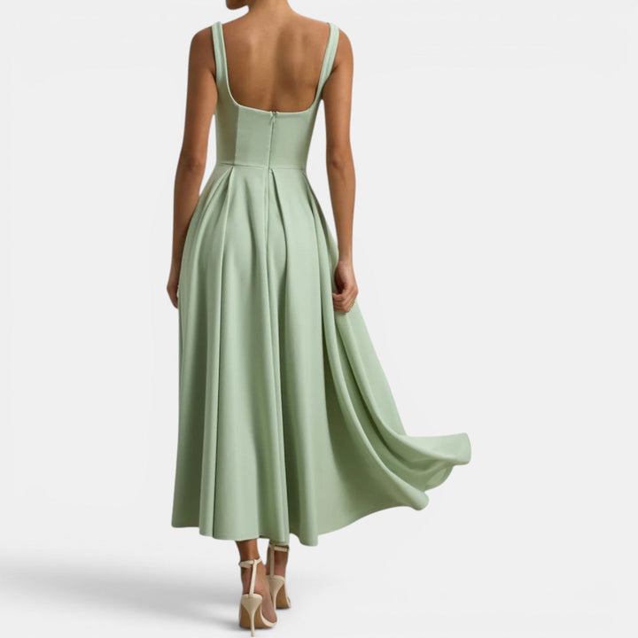 Claire | Strappy Volume-Hem Midi Dress