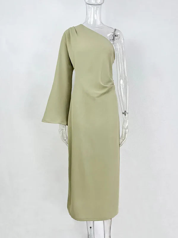 Reagan | Asymmetrical Elegance Maxi Dress
