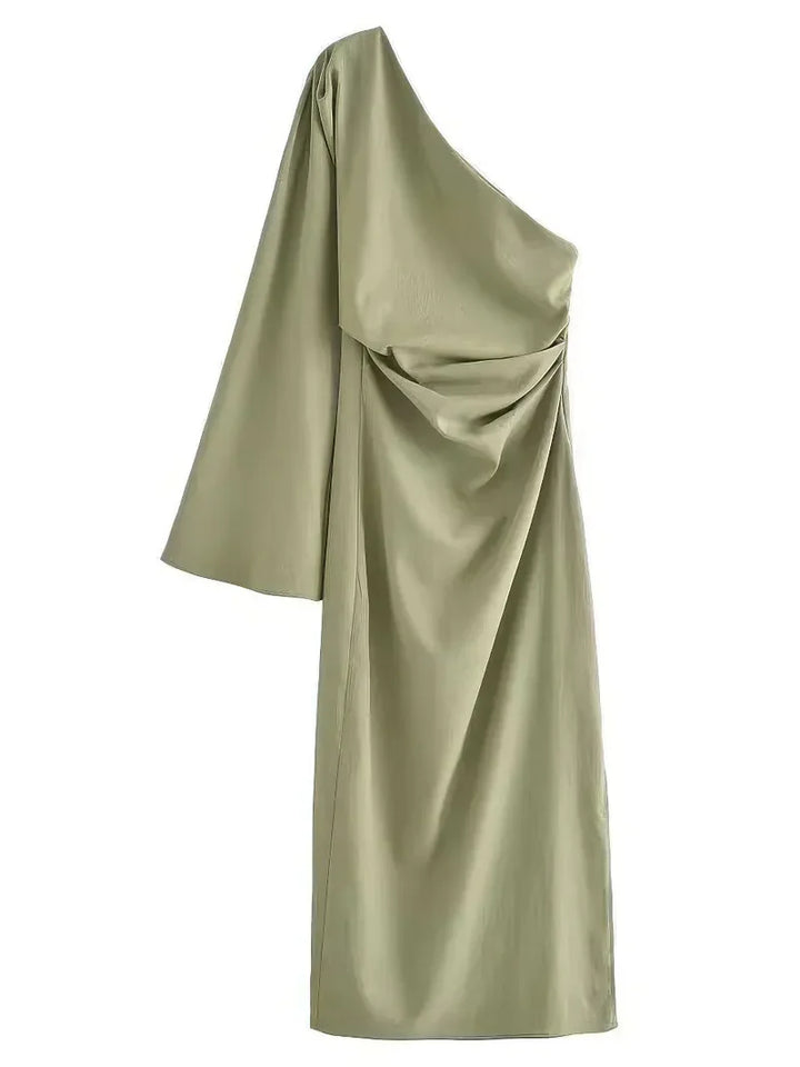 Reagan | Asymmetrical Elegance Maxi Dress