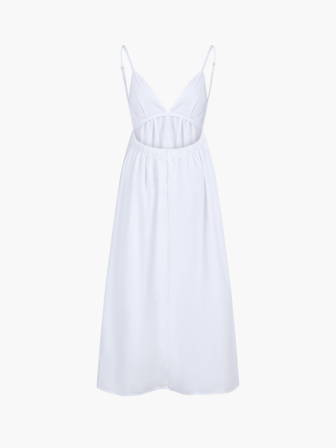 Amelia | V-Neck White Maxi Dress