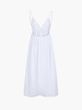 Amelia | V-Neck White Maxi Dress