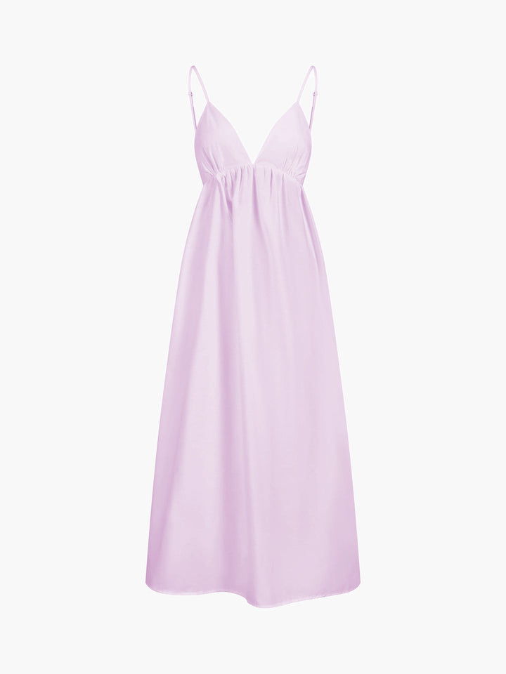 Amelia | V-Neck White Maxi Dress