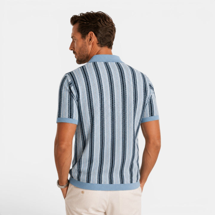 Colton | Men's Striped Knit Polo Shirt