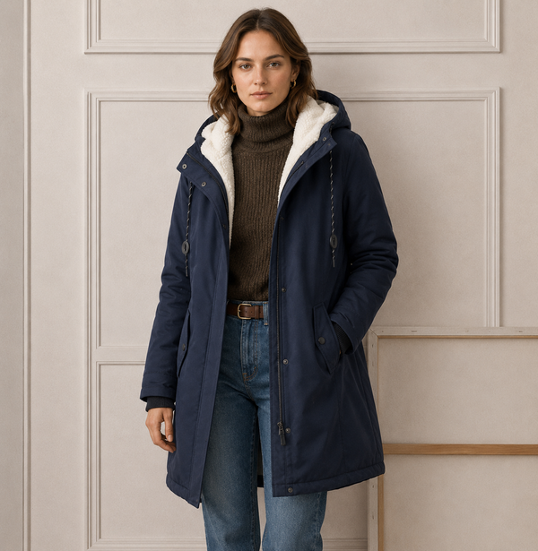 Gianna | Long Quilted Winter Coat with Hood