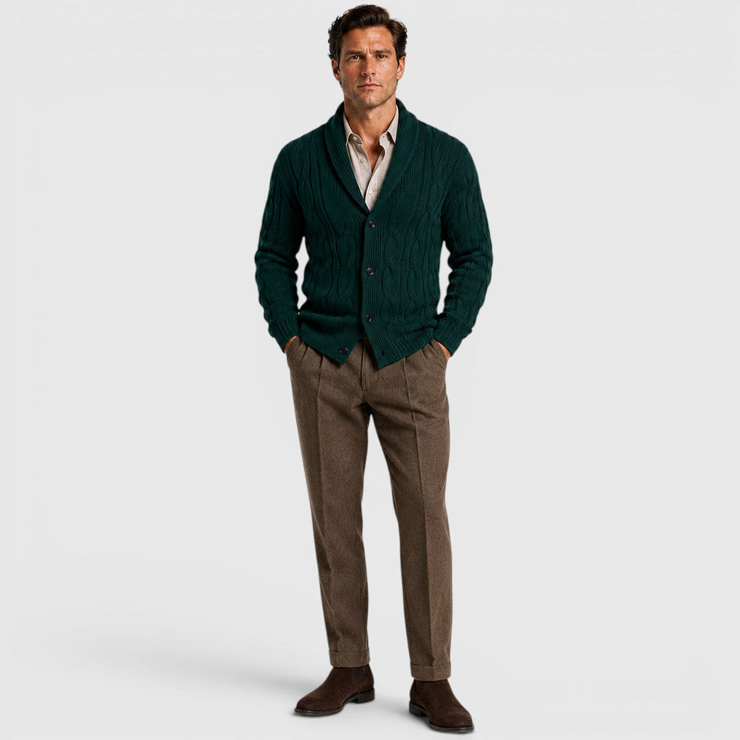 Warren | Men's Shawl Collar Chenille Cardigan