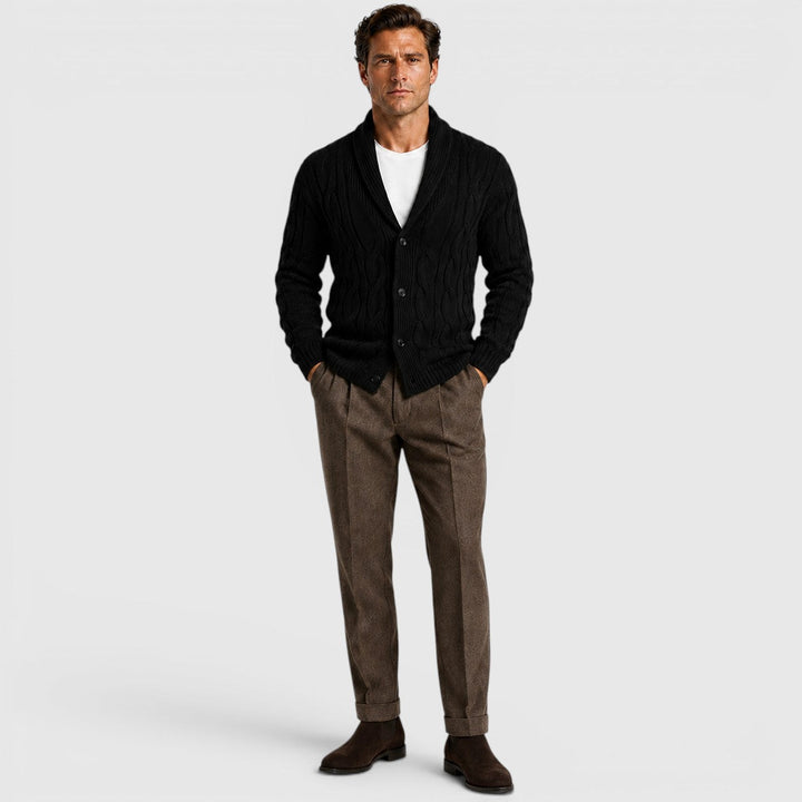 Warren | Men's Shawl Collar Chenille Cardigan
