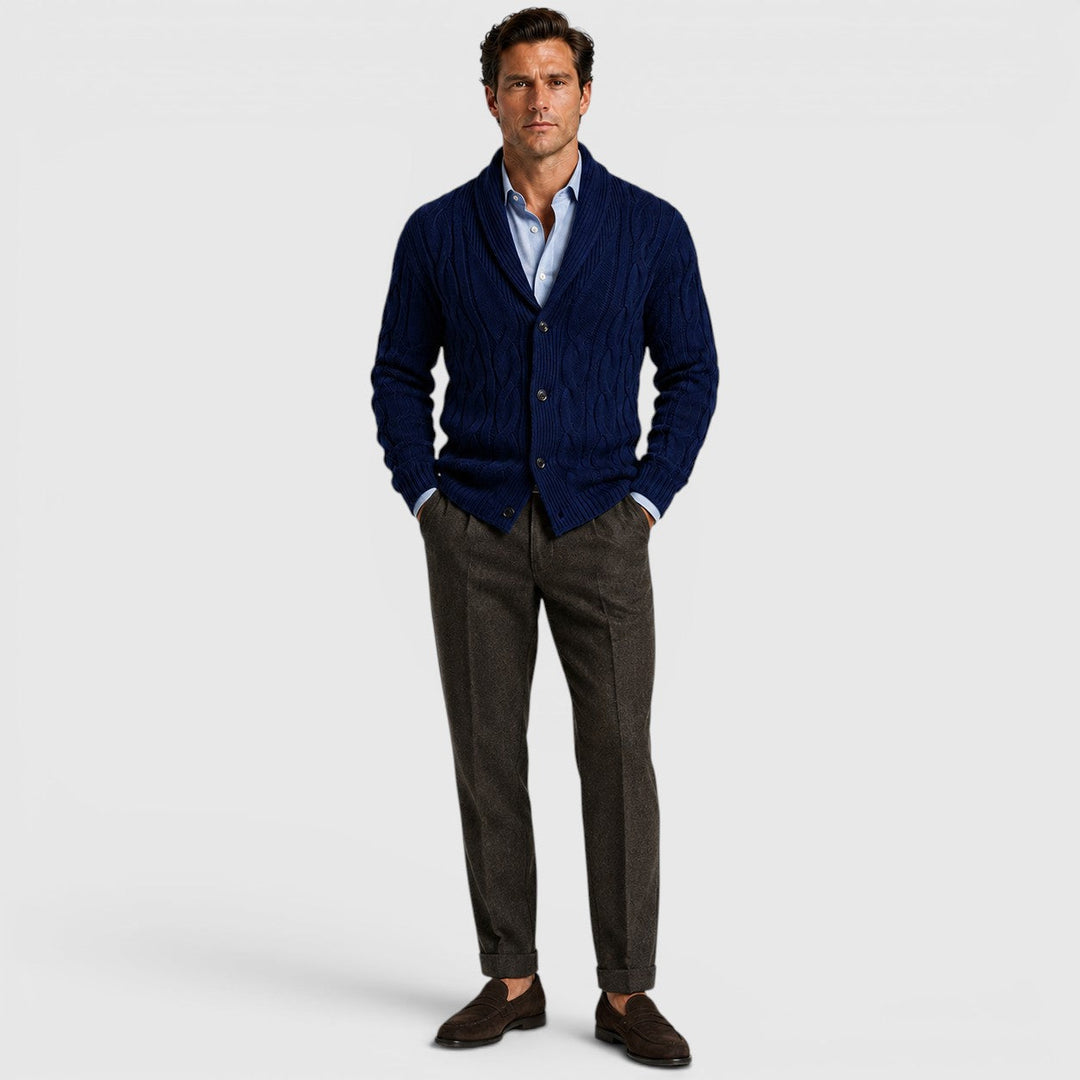 Warren | Men's Shawl Collar Chenille Cardigan