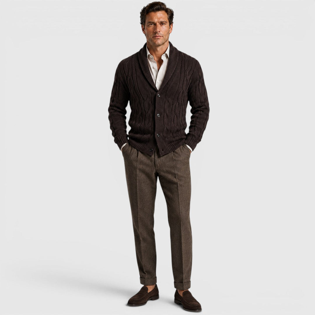 Warren | Men's Shawl Collar Chenille Cardigan