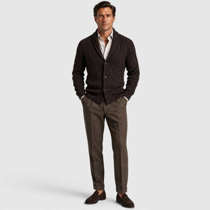 Warren | Men's Shawl Collar Chenille Cardigan