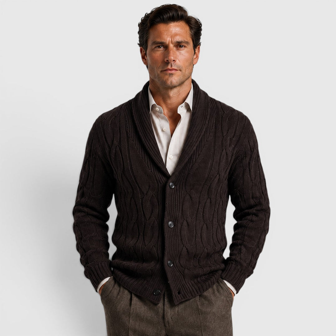 Warren | Men's Shawl Collar Chenille Cardigan