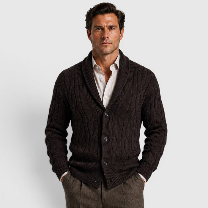 Warren | Men's Shawl Collar Chenille Cardigan