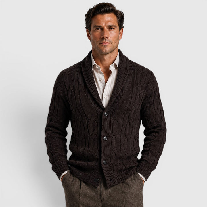 Warren | Men's Shawl Collar Chenille Cardigan
