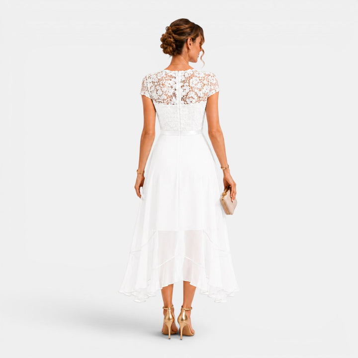 Sophia | Lace Midi Dress with V-Neck