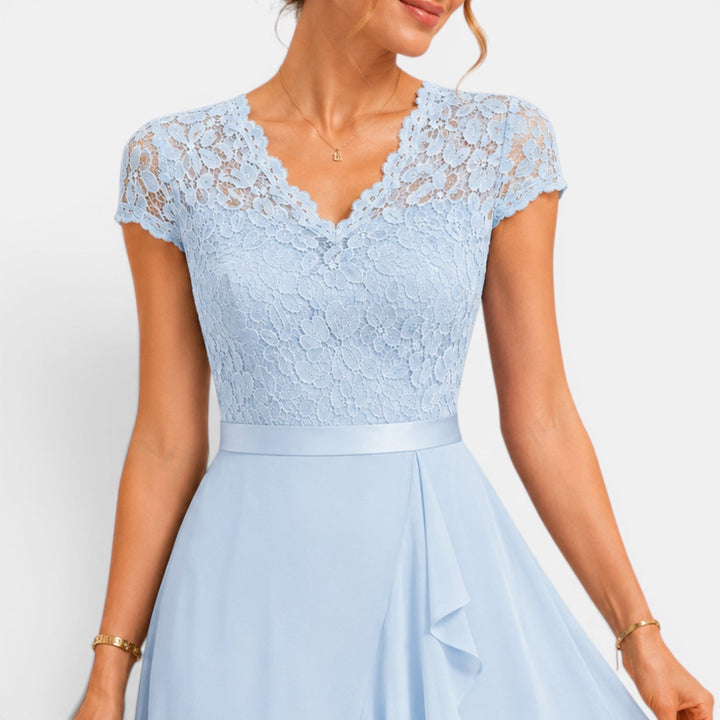 Sophia | Lace Midi Dress with V-Neck