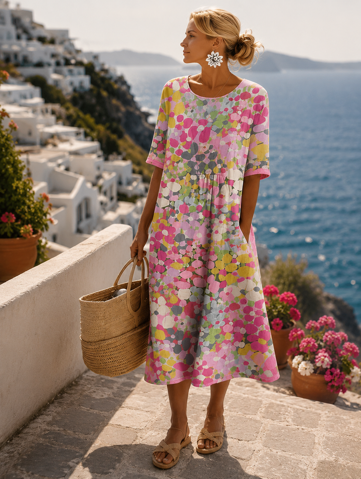 Sienna | Vintage Floral Midi Dress