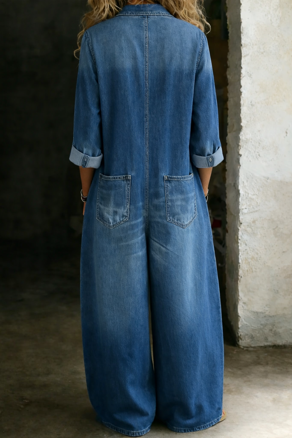 Maris | Women's Denim Wide-Leg Jumpsuit