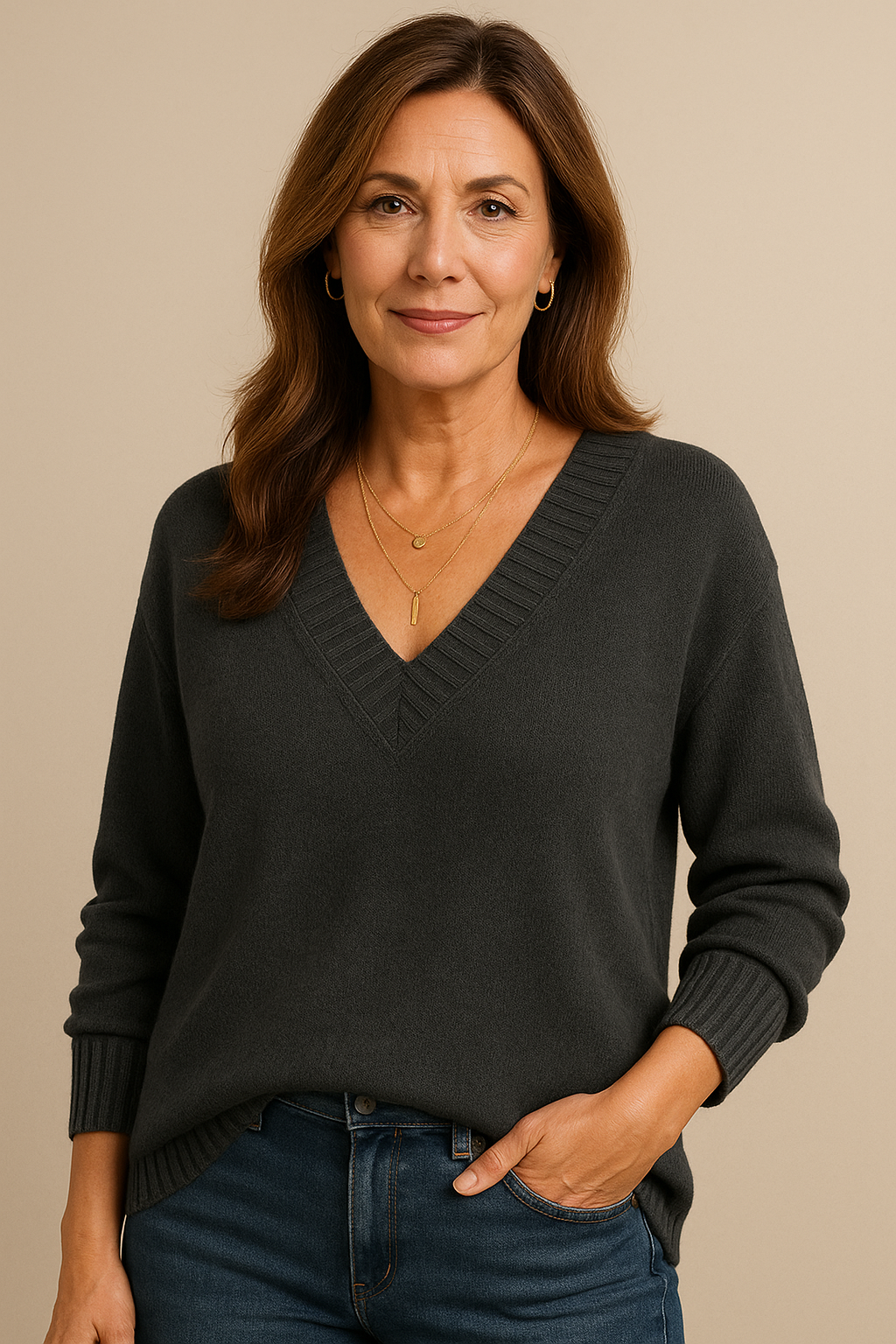 Marlowe | Cozy V-Neck Knit Pullover