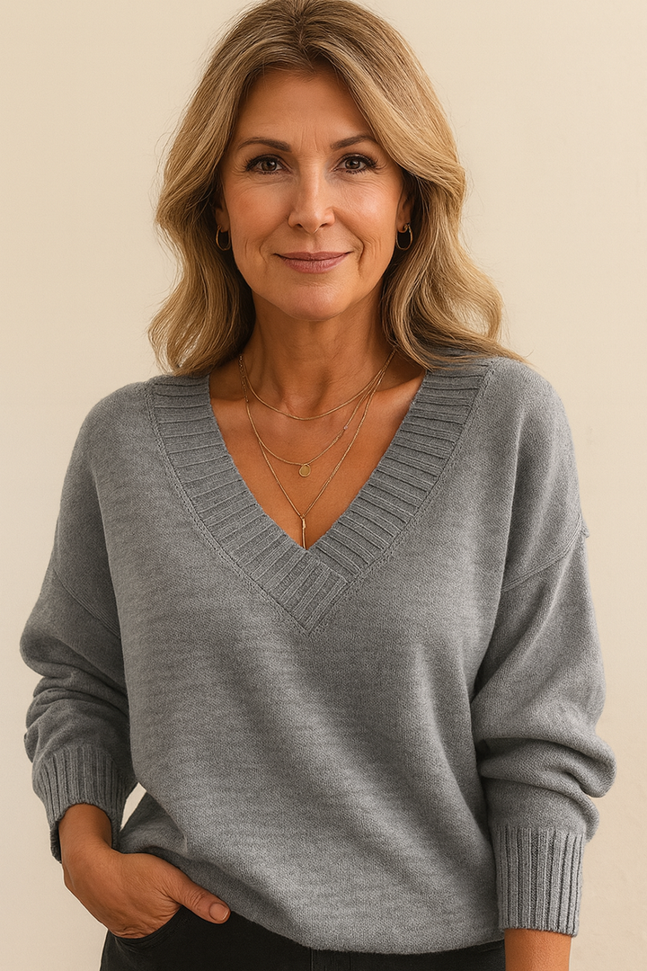 Marlowe | Cozy V-Neck Knit Pullover