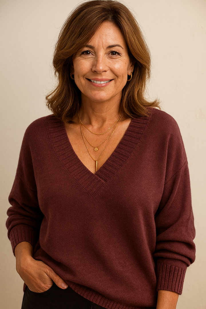 Marlowe | Cozy V-Neck Knit Pullover