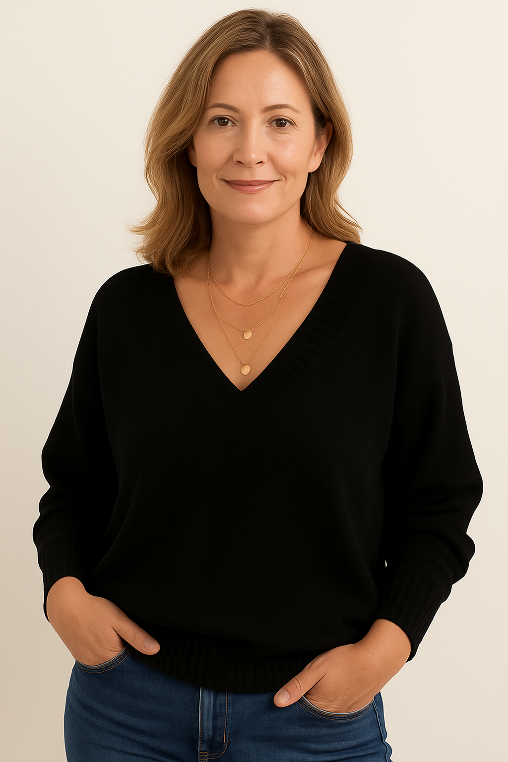Marlowe | Cozy V-Neck Knit Pullover