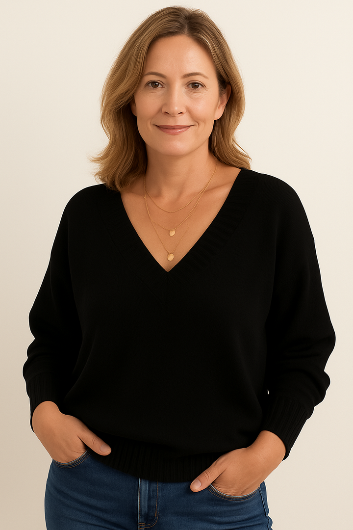 Marlowe | Cozy V-Neck Knit Pullover