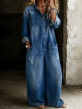 Maris | Women's Denim Wide-Leg Jumpsuit