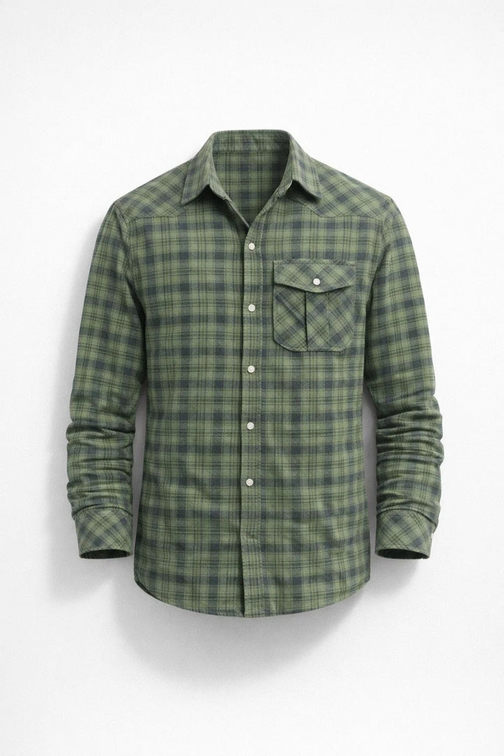 James Plaid Button-Up Shirt