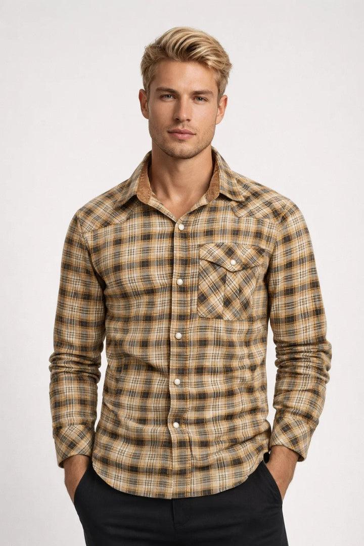 James Plaid Button-Up Shirt