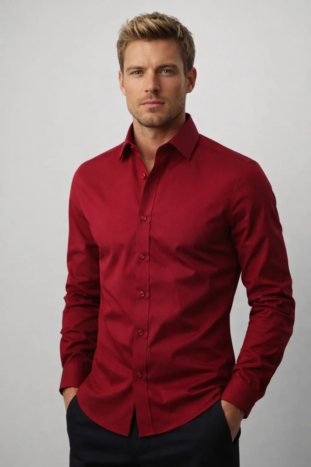 James Slim Fit Pink Dress Shirt