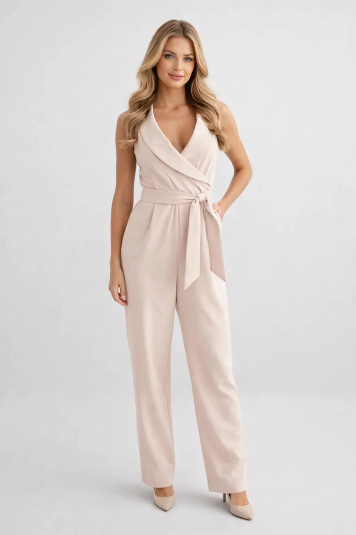 Harper | Sleeveless Belted Jumpsuit
