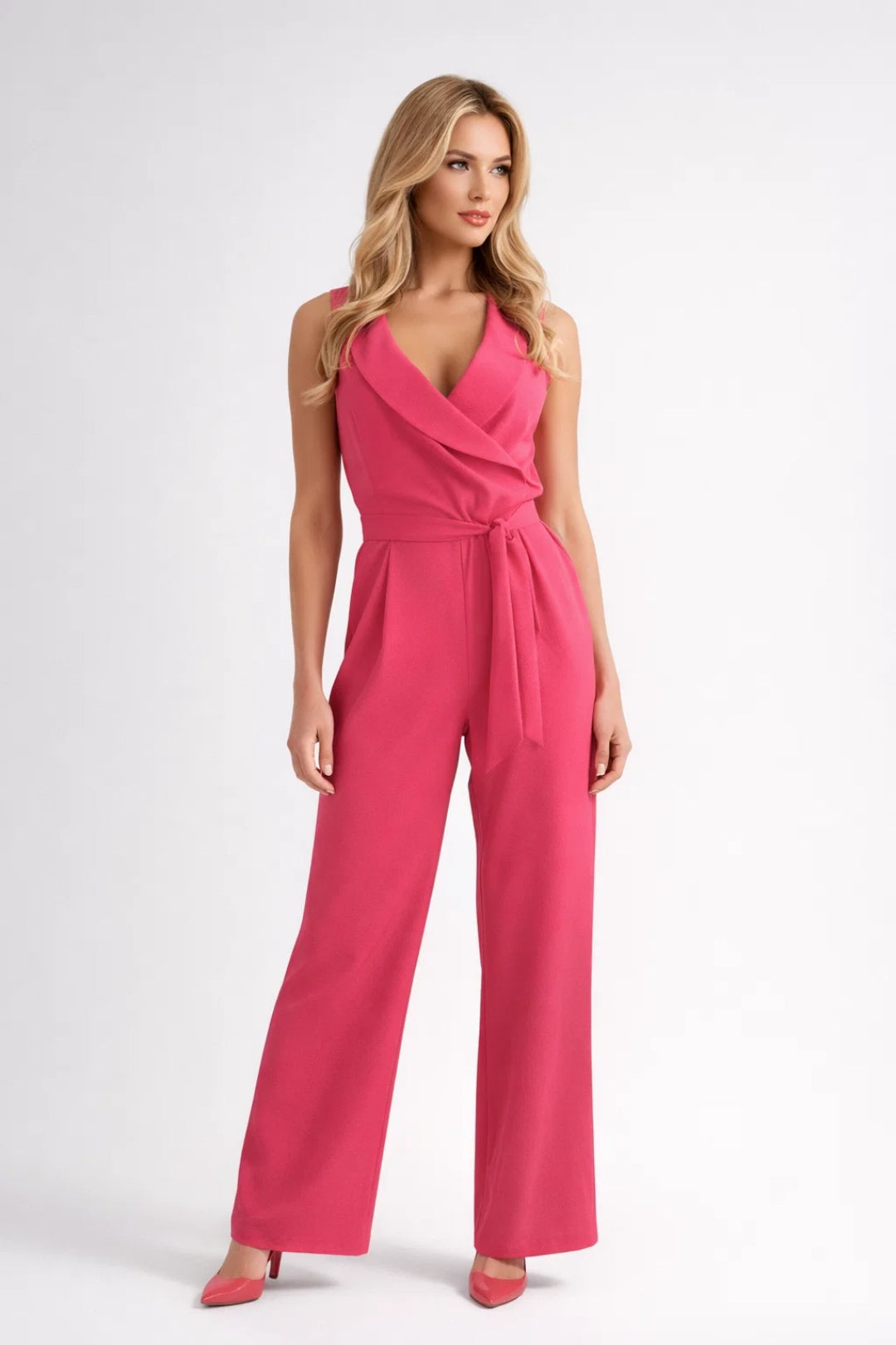 Harper | Sleeveless Belted Jumpsuit